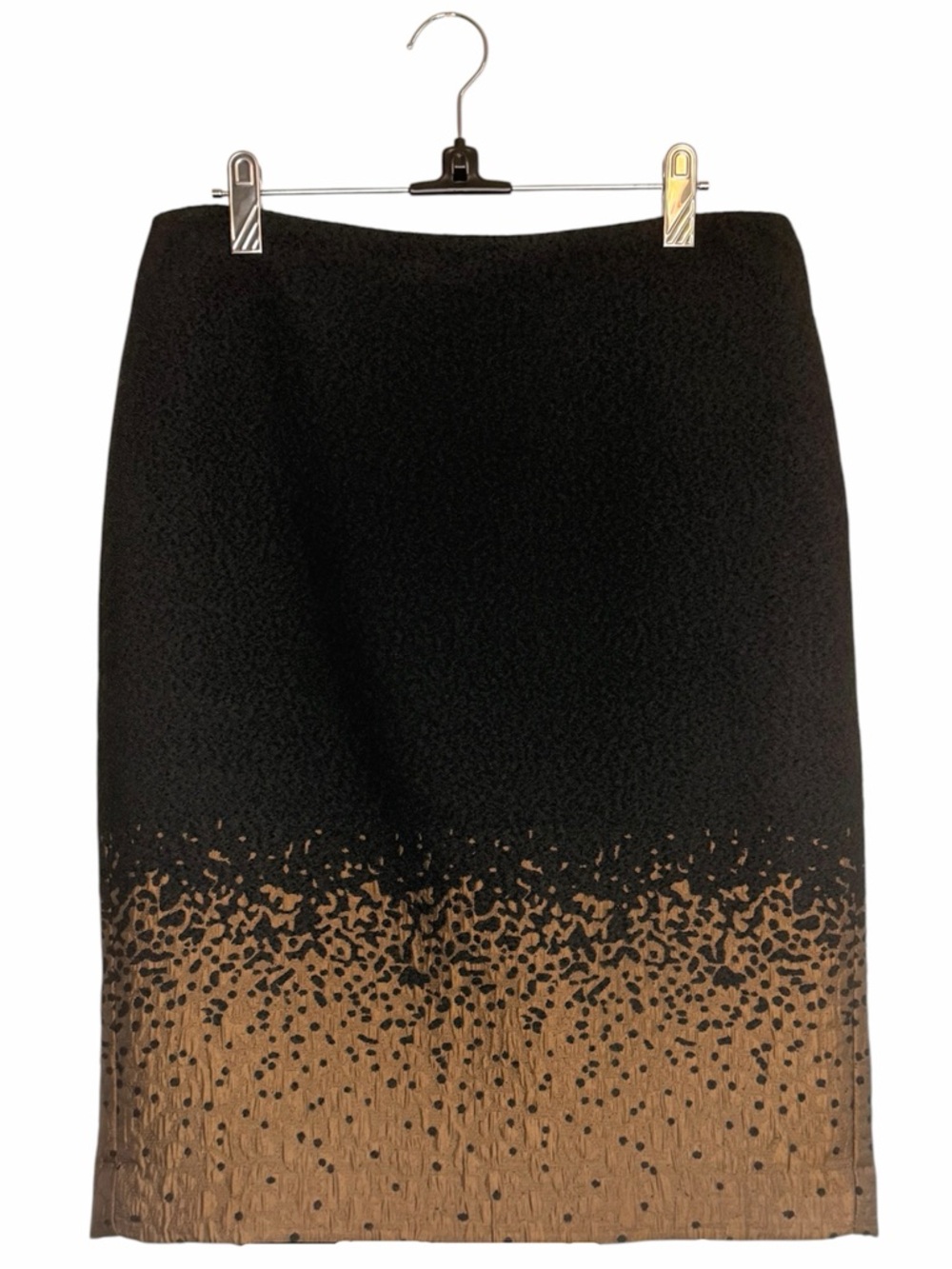 Ann Taylor Gradient Ombre Pencil Skirt Black Bronze Women’s Size 4 EUC